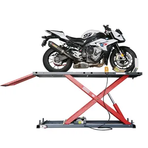 2000磅电动液压摩托车剪式举升机，适用于摩托车、机动三轮车、沙丘童车和UTV举升900千克自行车举升机