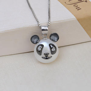Colgante de Plata S925 con Perla, Diseño Barroco de Panda, Accesorios Versátiles para Mujer, 1890, Soporte Hueco, Conjuntos de Joyería de Moda - Product Image 3