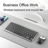 Clavier sans fil rechargeable personnalisé, clavier mince ergonomique et combo souris