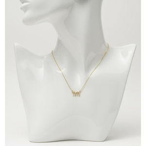 Collar con Colgante de Diamantes 11 11 en Oro de 14 Quilates, Joyería Minimalista de Manifestación Espiritual Hecha a Mano para Seres Queridos 11:11 - Product Image 2