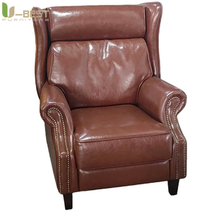 <span class=keywords><strong>Fauteuil</strong></span> lounge vintage en cuir véritable U-best pour club de cigares, salon, bureau, style américain - Product Image 1