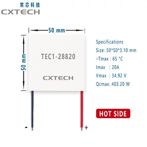 TEC1-28820 냉각 장치 OEM/ODM 펠티어 모듈 50*50mm 35V 400W 열전 반도체 쿨러 펠티어