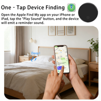Rastreador de Objetos Inteligente Compatible con la Aplicación IOS Find My, Etiqueta Antipérdida Inalámbrica para Llaves de Auto, Mascotas, Equipaje, Localizador GPS