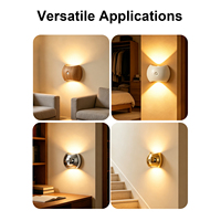 Lampe murale à détecteur de mouvement rechargeable, lumière LED magnétique USB, 3CCT RGB, lumière intérieure pour escalier, couloir, armoire