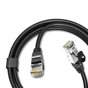 สายแพทช์คอร์ด D-sunty Cat6a SHLD 28AWG S/FTP RJ45 สีดำ ทองแดงเปลือย 8P8C ROHS ความยาว 3 ฟุต-100 ฟุต สายอีเธอร์เน็ต OEM - Product Image 2