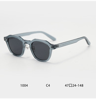 Lunettes de soleil rondes classiques rétro populaires 1004 avec rivets, unisexe, légères, verres polarisés TAC, fournisseur d'usine, logo personnalisé
