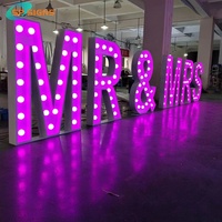 Lettres lumineuses géantes en métal personnalisées pour extérieur, fabrication SPSIGN, MARRY ME, 3 pieds, Mr & Mrs, vente en gros, amour, 3 pieds, 4 pieds, 5 pieds, lettres lumineuses