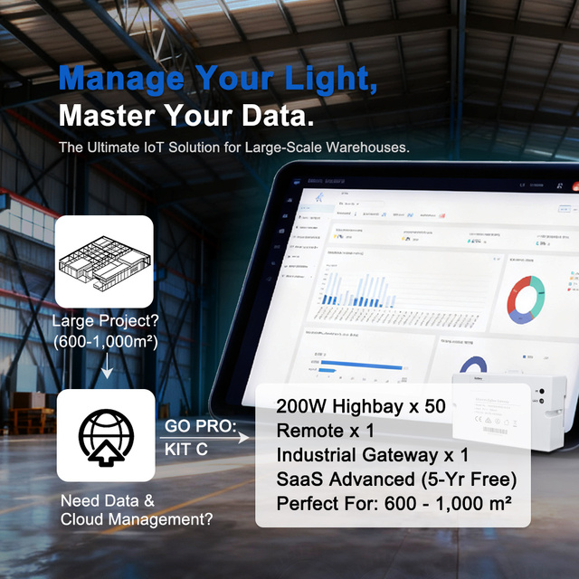 Amelech Smart LED High Bay Light with Group Control System for Warehouse High Bay LED Lighting
