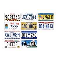 Plaques d'immatriculation de voiture en aluminium de haute qualité, personnalisées, imprimées, gaufrées et réfléchissantes, vente en gros par le fabricant