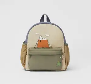 2023 fábrica de Alibaba lindo animal impresión niños mochila cremallera, nuevo diseño coreano divertido escuela mochila bolsas personalizadas en línea