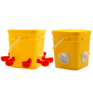 Bộ Dụng Cụ Cấp Nước Và Cấp Nước Cho Gà Con Bộ Cấp Nước 15lb Và Máy Tưới Nước Cho Gà Với 8 Cốc Tự Động Đổ Đầy Và Núm Vú Ngang 4 Cổng Cho Gia Cầm - Product Image 2