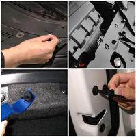 Clip de fixation en plastique noir à enfoncer, attache de carrosserie automobile, rivets de montage de panneaux pour pare-chocs, garde-boue et protection anti-éclaboussures