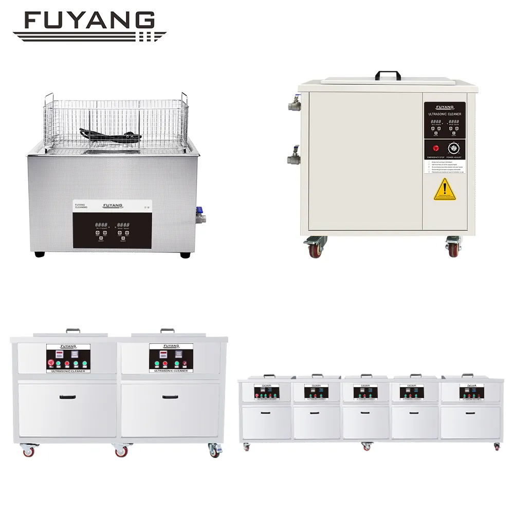 FUYANG Factory Full Range Stainless Steel Digital Degassing Heating 38L 61L 88L 135L 360L 540L Industrial Ultrasonic Cleaner