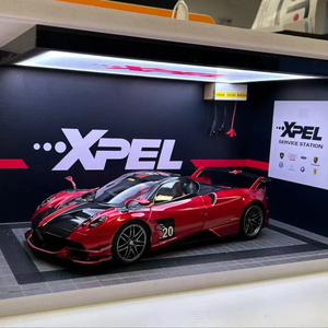 XPEL駐車場<span class=keywords><strong>1</strong></span>:18ダイキャストカーモデル固定駐車スペース無垢材ガレージモデル手作りDIYシーンモデルカスタマイズ - Product Image 1