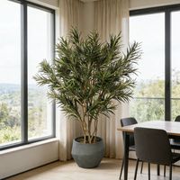 Maßgefertigte Moderne 230CM Künstliche Aralia Topfpflanze für Möbel-Showrooms, Hotels, Büros, Eckdekoration, Künstliche Pfauenpflanzen