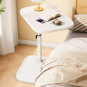 Mesa Auxiliar Ajustable para Sofá, con Superficie de Madera y Base de Metal, Diseño Minimalista, Mueble para Sala de Estar - Product Image 3