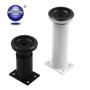 Meubles modernes en fer noir pieds de canapé télescopique réglable en hauteur matériel pour salle à manger en plein air armoire de lit pieds de lit en acier noir - Product Image 1