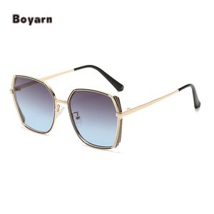 Lujo Metal Estilo Vintage Diseñador personalizado Gafas de sol Moda Mujer Al Aire Libre Protección UV400 HK-Boyarn HKBY512 - Product Image 1