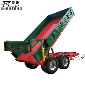 Erschwing liche 4-Rad 3-10 Tonnen Landwirtschaft Farm <span class=keywords><strong>Trailer</strong></span> zum Verkauf 2 Rad Hydraulik Traktor Anhänger Schlepptau hinter Traktoren Niedriger Preis - Product Image 5