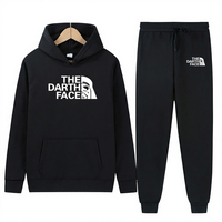 Ensemble de vêtements de sport en tricot pour homme, style décontracté chic, 2 pièces, imprimé araignée, veste à capuche zippée, pantalon de survêtement pour l'exercice hivernal, jogging