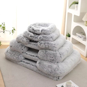 Cama para Mascotas de Felpa Lavable e Impermeable, Rectangular, con Base de Tela Oxford y Espuma Viscoelástica 3D en Forma de Huevo, con Peluche Sintético para Perros y Gatos - Product Image 2
