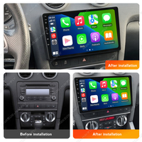 Lecteur d'autoradio Android 14 MEKEDE Navigation FM Car-play Auto 4core 2 + 32GB Lecteur multimédia Écran IPS pour Audi A3 2003-2013