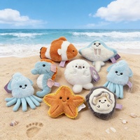 Aimants de réfrigérateur en peluche polyester sur le thème de l'océan, adorables poupées, ornements suspendus, porte-clés, cadeaux d'anniversaire
