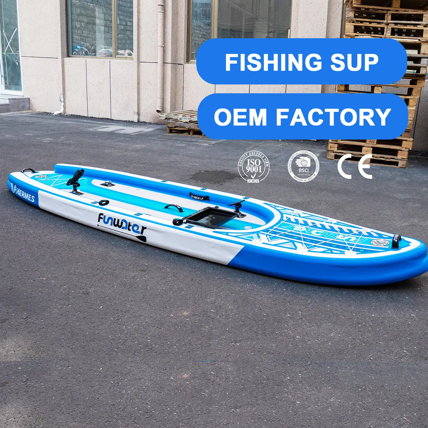 2023 OEM cina fornitore all'ingrosso personalizzato richiamo di pesca tavole da surf sup bordo gonfiabile misura pesca canoa/kayak pedale