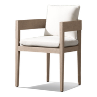 Ensemble de mobilier de jardin de luxe moderne en teck pour villa, table et chaises d'extérieur, résistant à l'eau, pour patio et resort