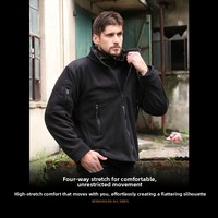 Veste polaire sportive pour homme, col montant, fermeture éclair, doublure chaude, imprimé délavé, design color block, pour sports de plein air, Hiver 2025
