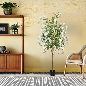 ต้นซากุระประดิษฐ์สีม่วง/ขาว ขนาด 1.2 เมตร สำหรับขายส่ง ทนแดด เหมาะสำหรับตกแต่งห้อง ระเบียง สำนักงาน โรงแรม งานแต่งงาน - Product Image 1