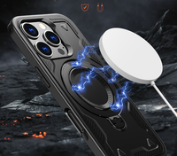 360 anneau en métal rotatif support de béquille 2 en 1 étui de téléphone de charge sans fil pour IPhone 17 étui magnétique pour IPhone 17 Pro Max
