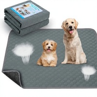 Casa Paw Tapis de propreté pour chien et chiot, lavables en machine, en polyester, à absorption rapide, réutilisables, antidérapants (lot de 2, 18x24 pouces)