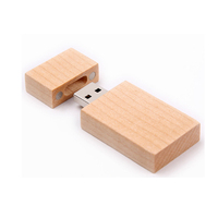 Jaster — clé usb en bois noyer personnalisé, support à mémoire de 8 go 16 go 32 go 64 go, lecteur flash avec logo en bois