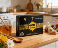 Coffrets cadeaux de miel aux herbes VIP les plus vendus - Miel naturel en vrac dans un emballage PE, comprenant 12 sachets