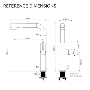 حنفية خلاط عصرية طويلة العنق بتشطيب نيكل مصقول، صنبور من الفولاذ المقاوم للصدأ 304، حنفية مطبخ بذراع واحد وفتحة واحدة مع رشاش قابل للسحب - Product Image 3