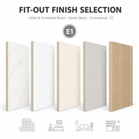 Panneau MDF standard de qualité E1, panneau de fibres à densité moyenne sûr pour l'intérieur, pour la décoration intérieure et la rénovation commerciale