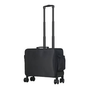 <b>Professional</b> <b>Makeup</b> Case With Dividers 20-35L Oxford Cloth Trolley <b>Bag</b> For Home Storage Black Solid Color - Product Image 3