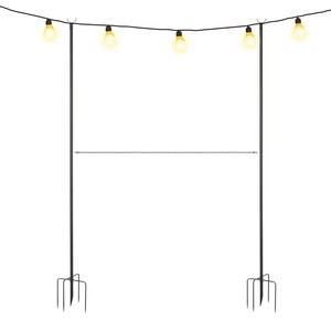 108in 124in <span class=keywords><strong>String</strong></span> Lichtmasten <span class=keywords><strong>4</strong></span> Palen Voor Buiten Met Hekwerk Beugels Opknoping Dek Patio Achtertuin Vakantie Tuinverlichting - Product Image 2