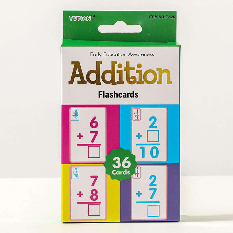 36 cartes d'addition de feuille d'or