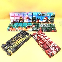 Grande barre de chocolat à thème de Noël, jouet anti-stress en PU souple à récupération lente, multicolore, emballé en boîte/sac OPP, pour les 14 ans et plus
