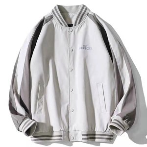 เสื้อแจ็กเก็ตเบสบอลสำหรับผู้<span class=keywords><strong>ชาย</strong></span>เสื้อโค้ทแบบฮิปฮอประบายอากาศได้ดีคลาสสิกสุดเจ๋ง - Product Image 4