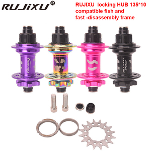 Rujixu MTB bánh răng cố định đơn tốc độ bánh xe leo núi Hub32-hole nói phanh đĩa sáu lỗ trung tâm <span class=keywords><strong>135</strong></span>*10mm Tốc độ đơn - Product Image 4