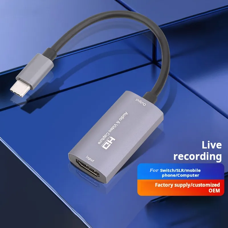 Penjualan terlaris 4K 60Hz 1080P 60fps USB 3.0 HDTV ke USB-C Video Capture Card Converter Capture Card USB 3.0 untuk Live Streaming