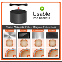 LEDUN Lot de 4 accessoires pour friteuse à air : Kit de boucles magnétiques en silicone pour maintenir les couvercles jetables en place en toute sécurité