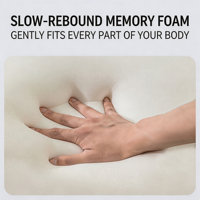 Bantal Leher Ergonomis OEM Model Kupu-kupu, Busa Memori Kontur untuk Tidur Menyamping dan Telentang, Grosir Kustom