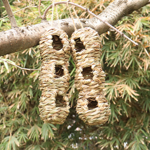Nid d'oiseau tissé à la main en herbe M-Medium Écologique pour décorations de jardin d'oiseaux - Product Image 2