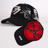 Gorras Deportivas Personalizadas al por Mayor con Diseño de Pedrería, Gorra de Béisbol de Gamuza para Exteriores con 5 Bordados y Logotipo