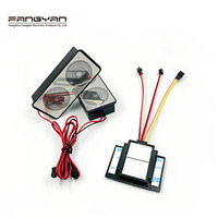 Interrupteur intelligent à capteur tactile pour lumière LED 12V 24V double clé, une ou trois couleurs, avec haut-parleur et variateur d'intensité, pour mini-miroir de salle de bain