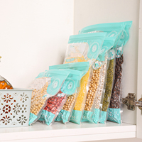 Sacs de rangement réutilisables en matériau peva amélioré avec mini pompe à vide à compression automatique scellant pour cuisine et usage domestique